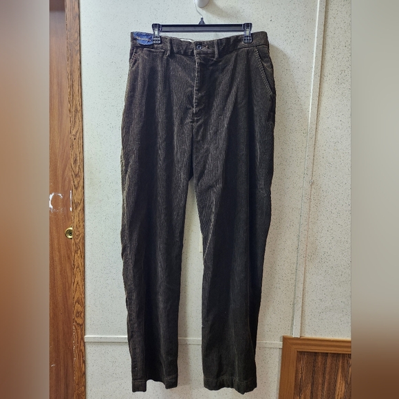 Polo Ralph Lauren Corduroy Pants Men's 34x34 Brown Cotton - Picture 1 of 12
